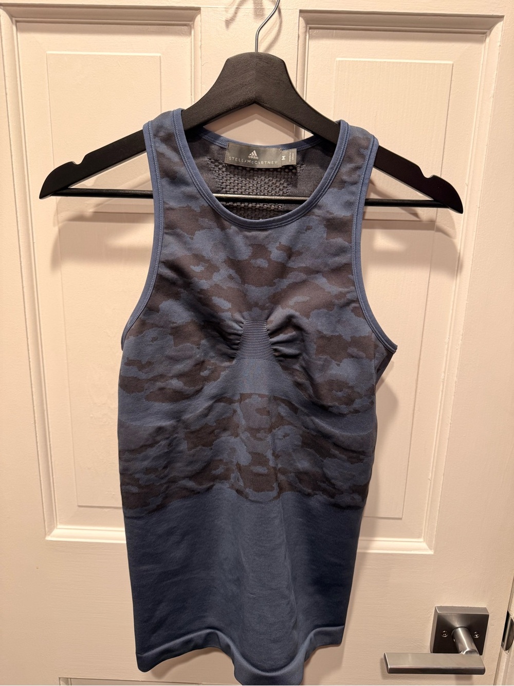 Stella McCartney Blue Camouflage Fit Racerback Tank